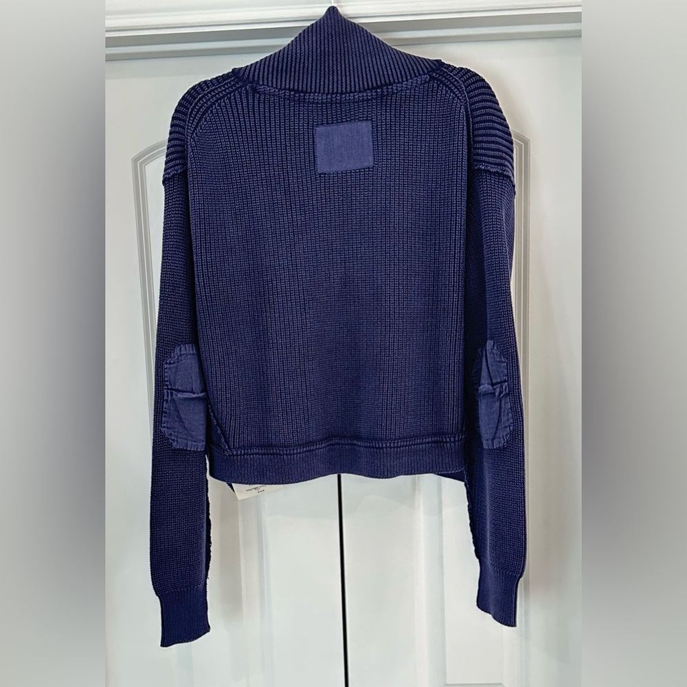 NWT Free People We The Free Worn Thru Surplus Cardi - Eclipse - Picture 6 of 9